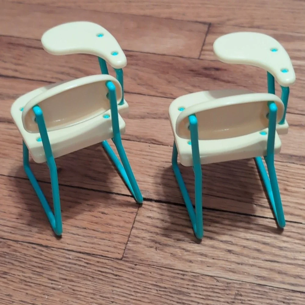 Mattel Barbie Dollhouse School Desk Chair 1990 Vintage Plastic 5